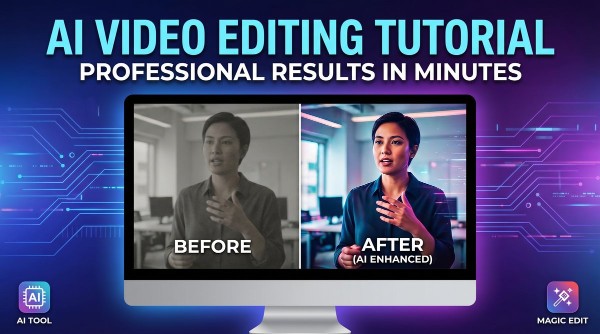 玩物社区AI视频剪辑教程视频演示